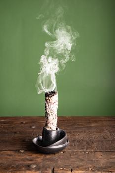 Wave metallic Smudge Bowl - Räucherbündelhalter Keramik - Berk